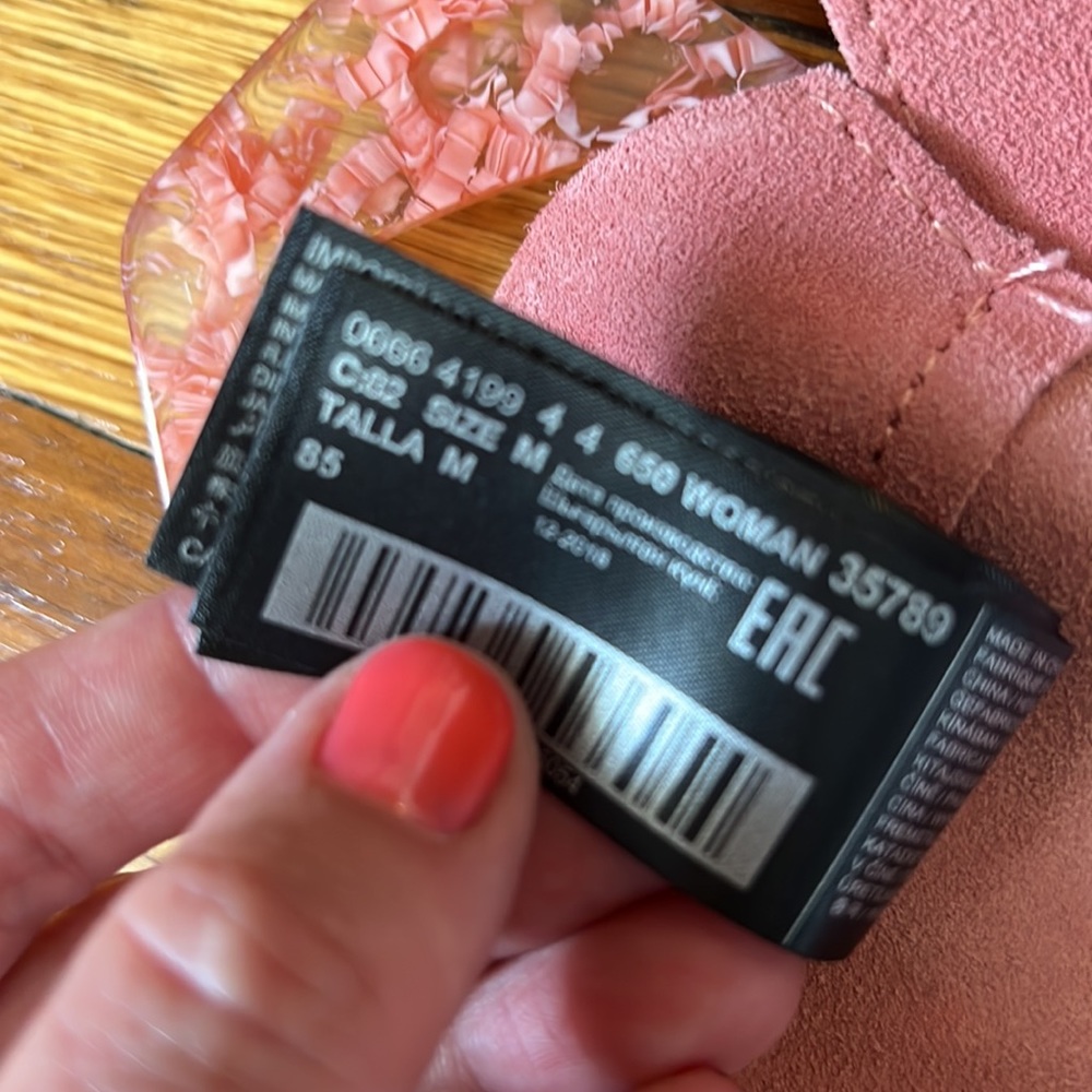 Amazing Mango Pink Suede Belt - M - Picture 8 of 10